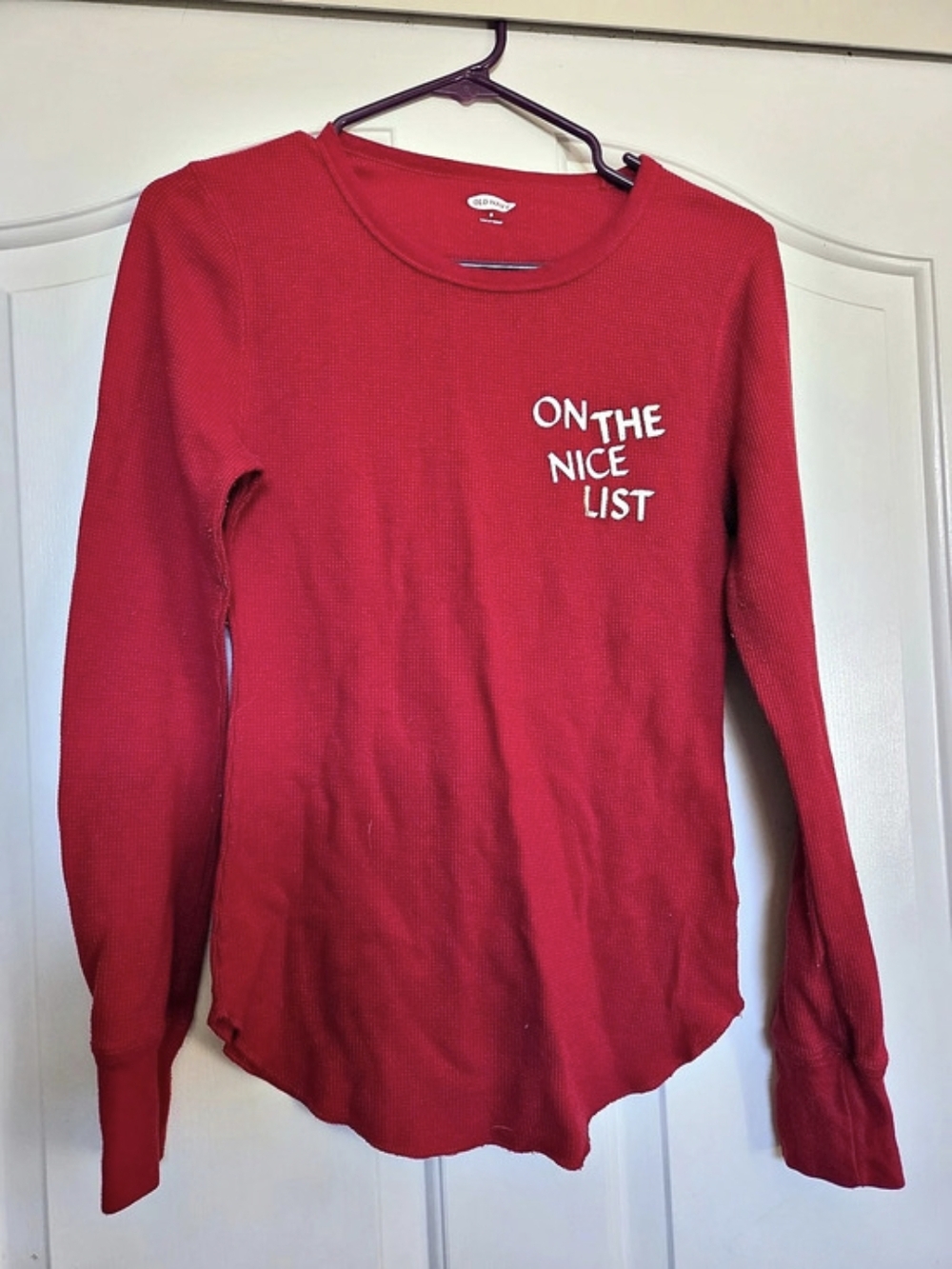 Old Navy Thermal-Knit Christmas Long-Sleeve Shirt